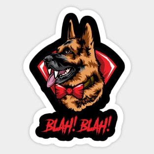 Halloween German Shepherd Vampire Sticker